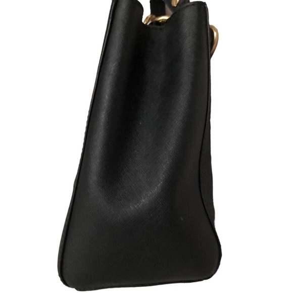 Michael Kors 30S3TCYS2L Cynthia Medium Satchel Black / 001 Calfskin Tote Bag - Picture 12 of 12